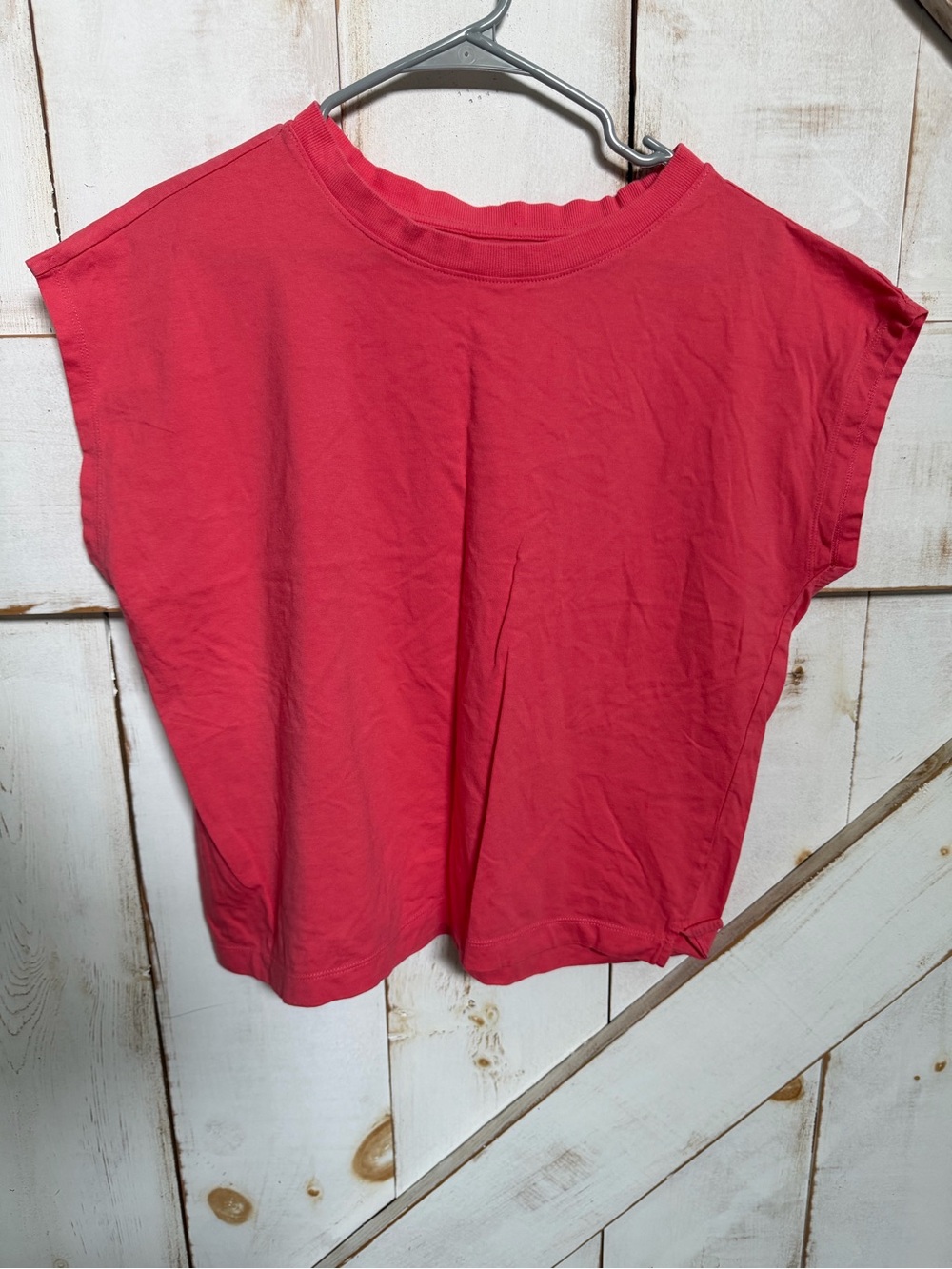 LOFT Coral Red Short Sleeve Tee 0307